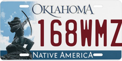OK license plate 168WMZ