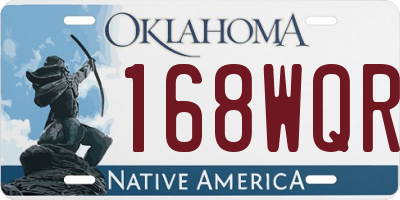 OK license plate 168WQR