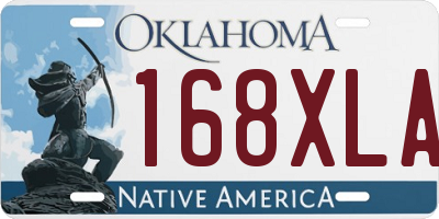 OK license plate 168XLA