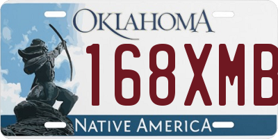 OK license plate 168XMB