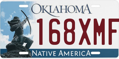 OK license plate 168XMF