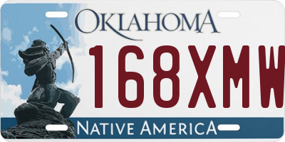 OK license plate 168XMW