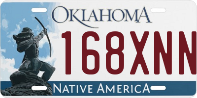 OK license plate 168XNN