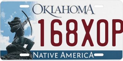 OK license plate 168XOP