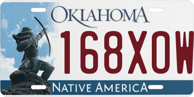 OK license plate 168XOW