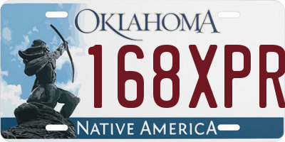 OK license plate 168XPR
