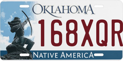 OK license plate 168XQR