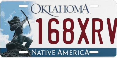 OK license plate 168XRV