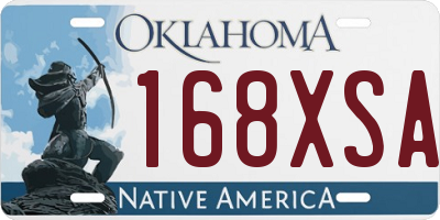 OK license plate 168XSA