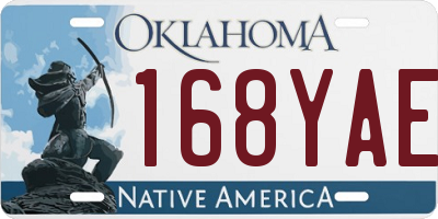 OK license plate 168YAE