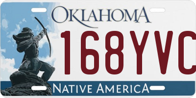 OK license plate 168YVC