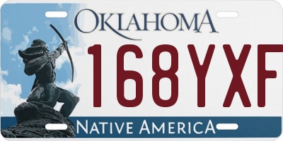 OK license plate 168YXF
