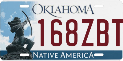 OK license plate 168ZBT