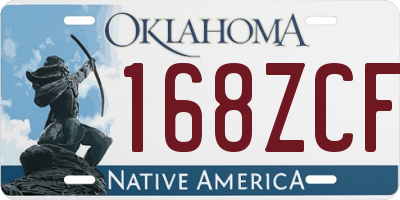 OK license plate 168ZCF