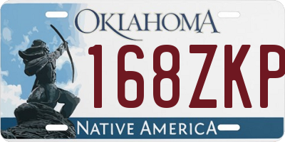 OK license plate 168ZKP