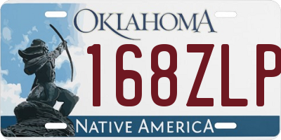 OK license plate 168ZLP