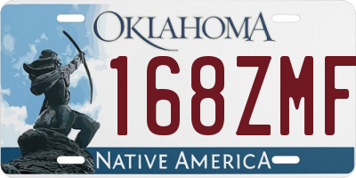 OK license plate 168ZMF
