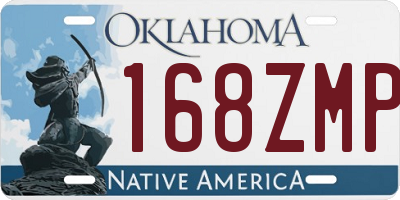 OK license plate 168ZMP