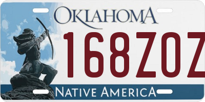 OK license plate 168ZOZ