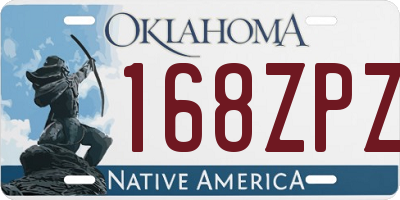 OK license plate 168ZPZ