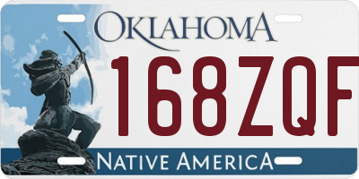 OK license plate 168ZQF