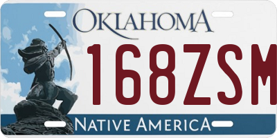 OK license plate 168ZSM