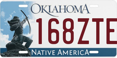 OK license plate 168ZTE