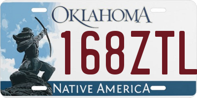 OK license plate 168ZTL