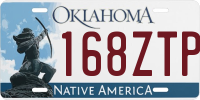 OK license plate 168ZTP