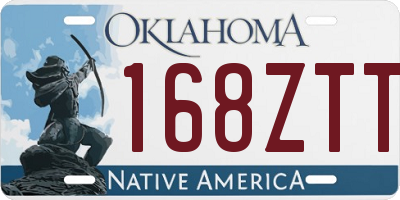 OK license plate 168ZTT