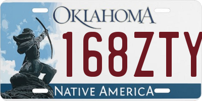 OK license plate 168ZTY