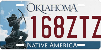 OK license plate 168ZTZ