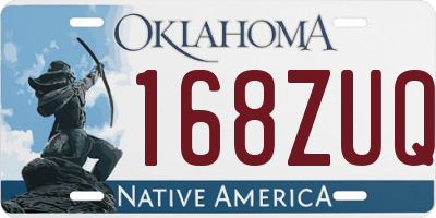 OK license plate 168ZUQ