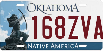 OK license plate 168ZVA