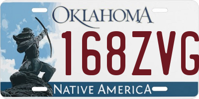 OK license plate 168ZVG