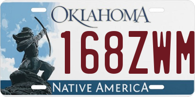 OK license plate 168ZWM