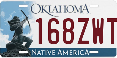 OK license plate 168ZWT