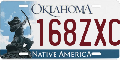 OK license plate 168ZXC