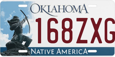 OK license plate 168ZXG