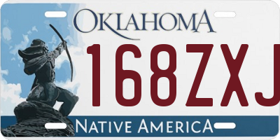 OK license plate 168ZXJ