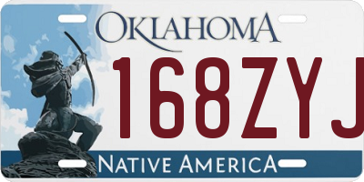 OK license plate 168ZYJ