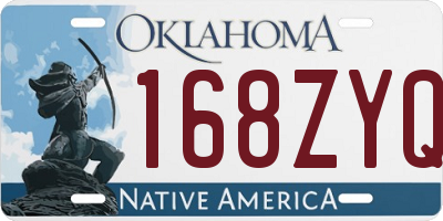 OK license plate 168ZYQ