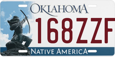 OK license plate 168ZZF