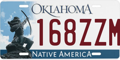 OK license plate 168ZZM