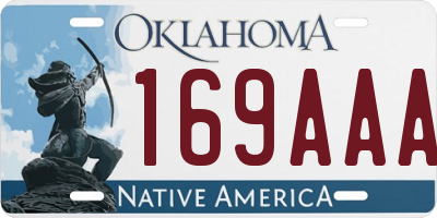 OK license plate 169AAA
