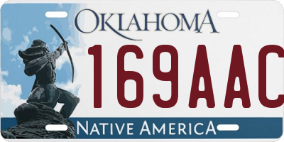 OK license plate 169AAC