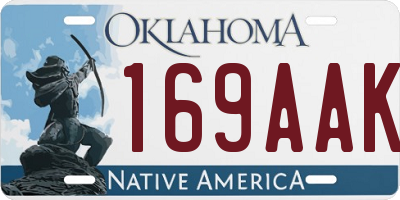 OK license plate 169AAK