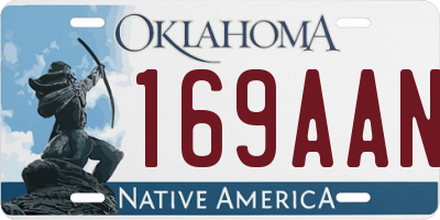 OK license plate 169AAN