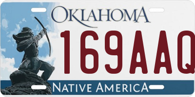 OK license plate 169AAQ