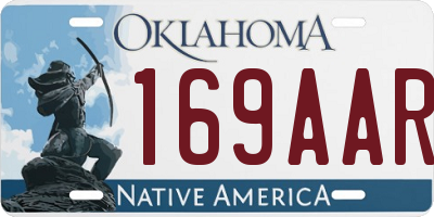 OK license plate 169AAR